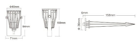 Miboxer Tuinspot met RGB+WW kleuren - 6 watt-Zigbee 3.0+RF2,4GHz