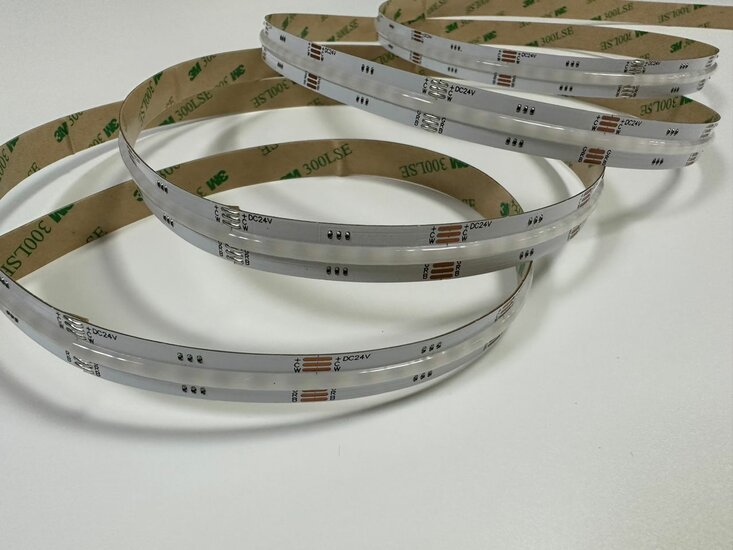 5 meter-Flexibele COB Ledstrip - 840LEDs/mtr -25W/mtr - IP67- RGB+WW