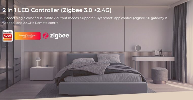 Miboxer 2 in 1 LED-controller Zigbee 3.0+RF2.4GHz-Push