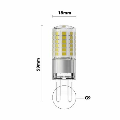 LED lichtbron G9 4.8W 600lm 2700K Zeer Warm Wit - Niet Dimbaar - vervangt 50W