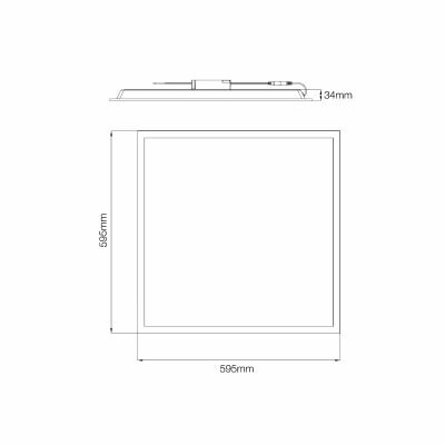 LED Paneel Ecowhite V4.0 28W 3400lm 4000K 600X600 UGR