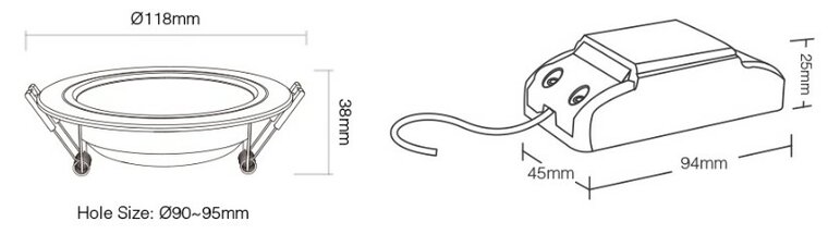 Zigbee inbouwspot White &amp; Color RGBWW - 6W