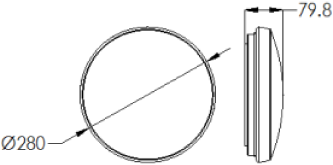  LED Plafonni&egrave;re &oslash;280mm - IP44 - 12W - 3000-4000-6000K+bewegingssensor