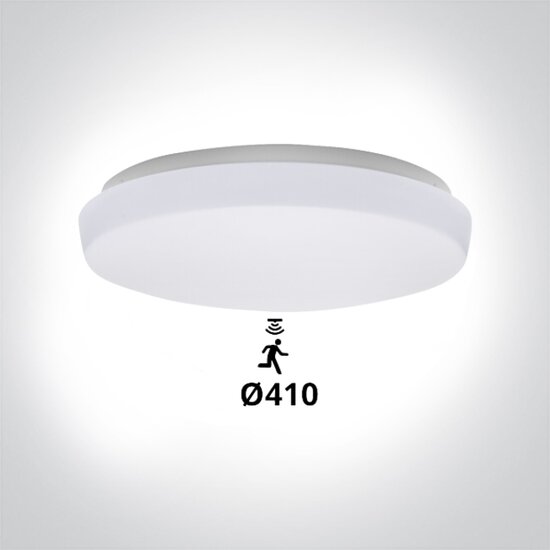  LED Plafonni&egrave;re &oslash;410mm - IP44 - 8W - 3000-4000-6000K+bewegingssensor