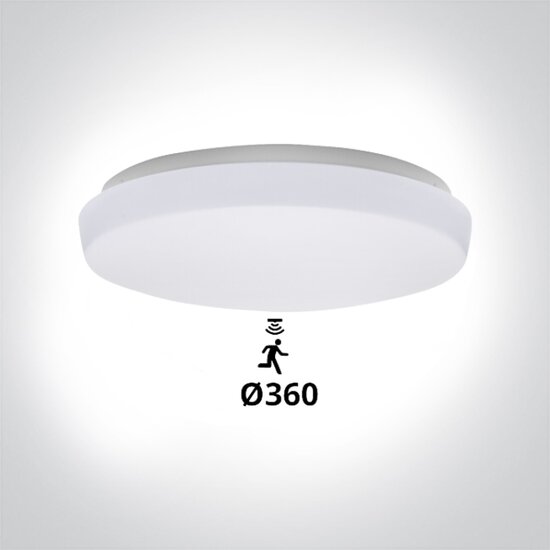  LED Plafonni&egrave;re &oslash;360mm - IP44 - 18W - 3000-4000-6000K+bewegingssensor