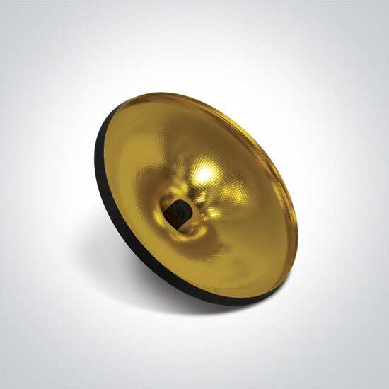 Retro hanglamp rond 360mm Aluminium zwart met goud E27 