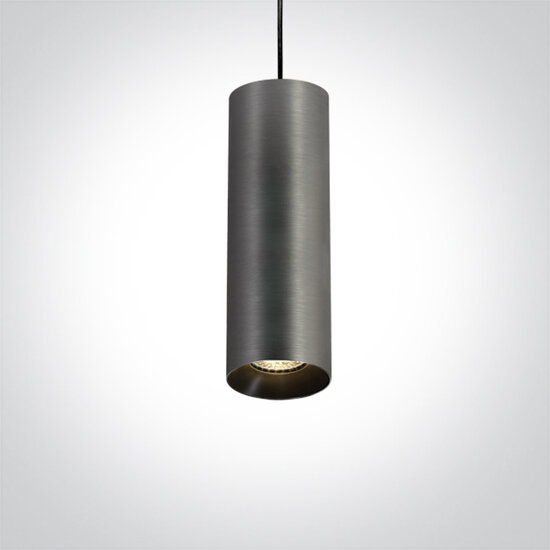 Cilinder Pendants-240 mm-kleur: metaal grijs - kleur reflector: na keuze.