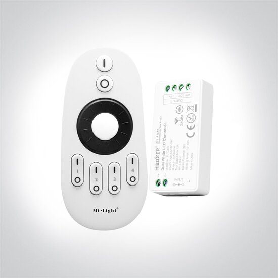 Miboxer 4-zone button afstandsbediening Dual White met roterend wiel en Controller