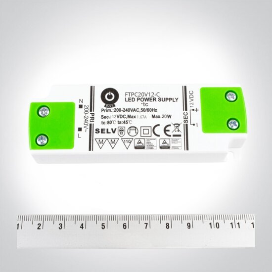 20W - 12V Professionele compacte led driver