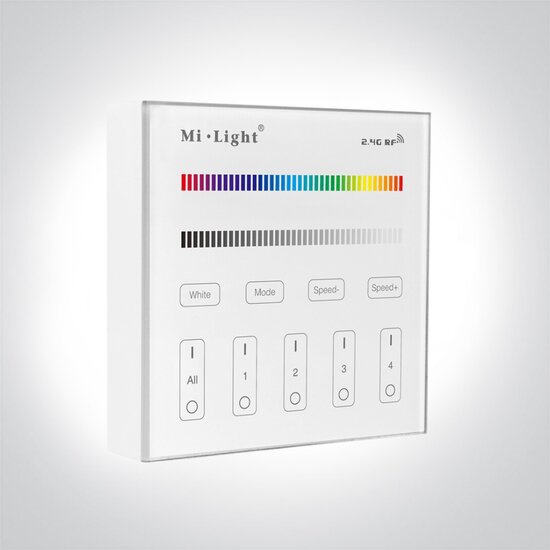 Miboxer/Milight 4-zone RGB/RGBW afstandsbediening paneel touch op batterij