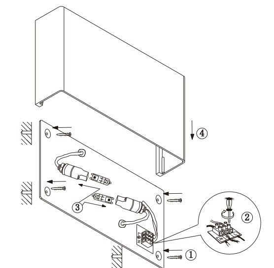 LED Wandarmatuur- 2xG9-Aluminium- Wit