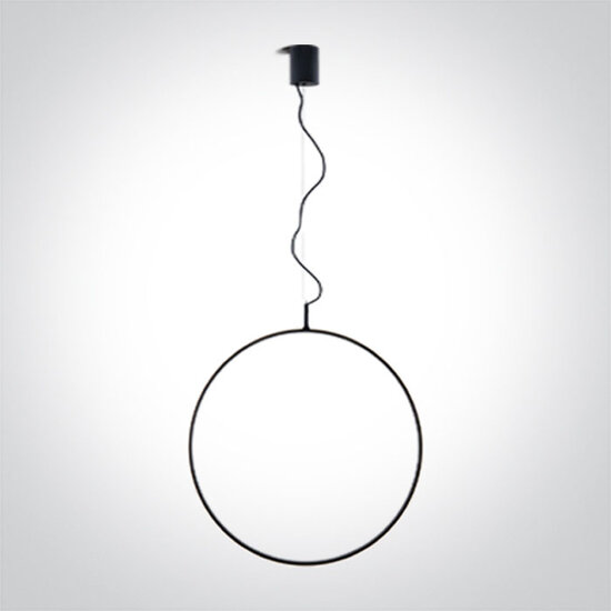 Ring Hanglamp - 600mm - 30W - LED built in - Zwart - Dimbaar