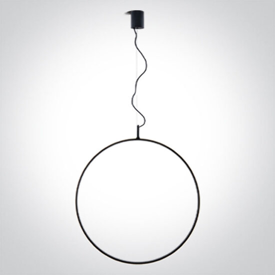 Ring Hanglamp - 800mm - 40W - LED built in - Zwart - Dimbaar