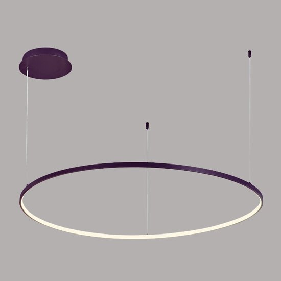 Ring Hanglamp-enkel - 1000mm - 48W - LED built in - Zwart - Dimbaar