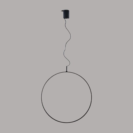 Ring Hanglamp - 600mm - 30W - LED built in - Zwart - Dimbaar