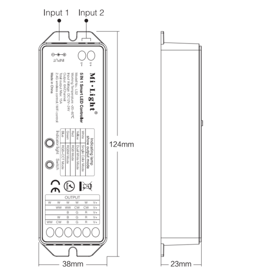 Miboxer professionele controller 5-in-1 voor alle ledstrips