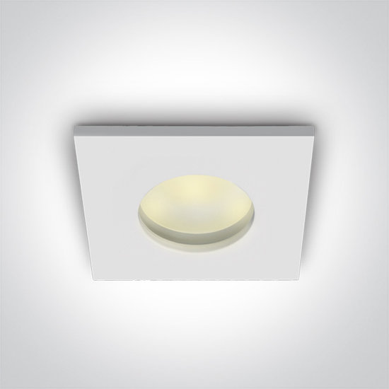 Badkamer inbouwspot behuizing vierkant - IP44  50W  GU5.3 - WIT