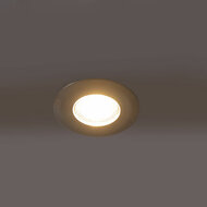 Inbouw spot vast - incl. 3-staps LED dimbaar - IP44 - kleur Zilver