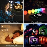 2x Lampux RGB+WW wifi lamp, E27, 9W, 806Lm