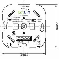 LED dimmer 0-300W EcoDim universeel fase aan en afsnijding