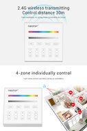 Miboxer/Milight 4-zone RGB/RGBW afstandsbediening paneel touch op batterij
