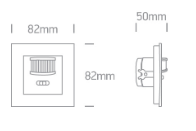 Bewegingssensor infrarood wit inbouw 230V-160-9m-200W