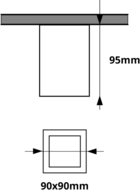 Opbouwspot LISA - vast - zwart - incl. reflector zwart en GU10 fitting