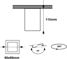 Opbouwspot SILVA - vast - rond - zwart - incl. reflector en GU10 fitting