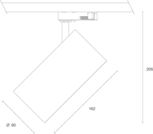 Rail spot 3 fase - kleur Wit - zwart - 27W - dimbaar