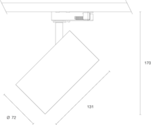 PICO Rail spot 3 fase - kleur - zwart - 15W - dimbaar