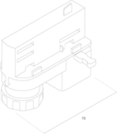 Armatuur aansluitadapter zwart 3-fase rail