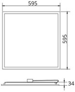 LED Paneel 60x60cm - G2-21-30W-3000K-2550-3450lm-inbouw