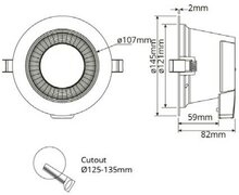  LED Downlight SR 10-14W 3000/5700K CCT 145mm Zwart met Osram driver