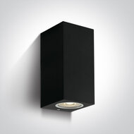 BADA - Moderne wandlamp - zwart - IP65 - 2x GU10-Aluminium