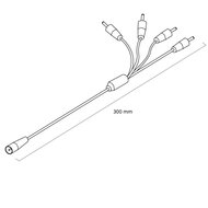 ADAPTER KABEL SPLITTER in 4 delen