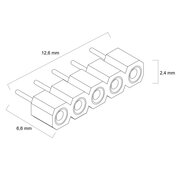 3 x RGBW stekker type vrouw