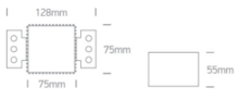 Trimless spot behuizing - Aluminium - GU10 - IP20 - vierkant - reflector na keuze