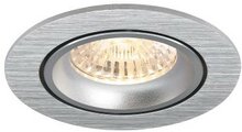 LEWA - inbouwspot VLAK - rond &oslash;82mm - instelbaar - voor binnen - GU10 fitting - aluminium