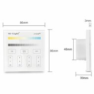 Miboxer 4-zone Dual White wandpaneel touch 230V met controller