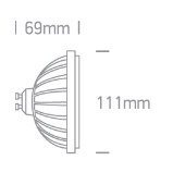 GU10 dimbare AR111 LED lamp 15W 1200LM 3000K