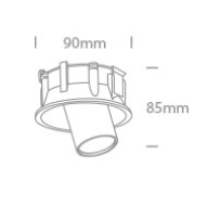 6.5W COB LED-inbouwspot-instelbaar-kleur-Zwart-Brons kleurige reflector-inclusief driver