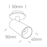 6.5W COB LED-inbouwspot-instelbaar-kleur-Zwart-Brons kleurige reflector-inclusief driver