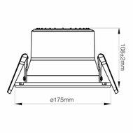 LED downlighter Apollo V2.0 9-15W 3000/4000K CCT 175mm 