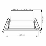 LED downlighter Apollo V2.0 15-25W 3000/4000K CCT 220mm 