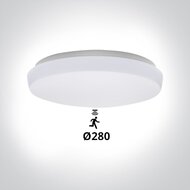  LED Plafonni&egrave;re &oslash;280mm - IP44 - 12W - 3000-4000-6000K+bewegingssensor