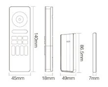 Miboxer 4-zone Touch RF afstandsbediening RGB+WW-Zwart