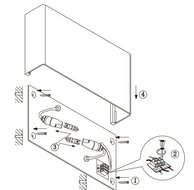 LED Wandarmatuur- 2xG9-Aluminium- Wit