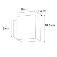 LED Wandarmatuur- G9-Aluminium- WIT- VIERKANT