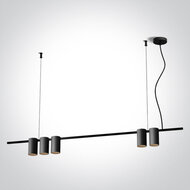 Lineair Hanglamp 5x7Watt - GU10 - Zwart