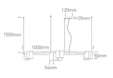 Ring Hanglamp 15x7Watt - GU10 - Zwart